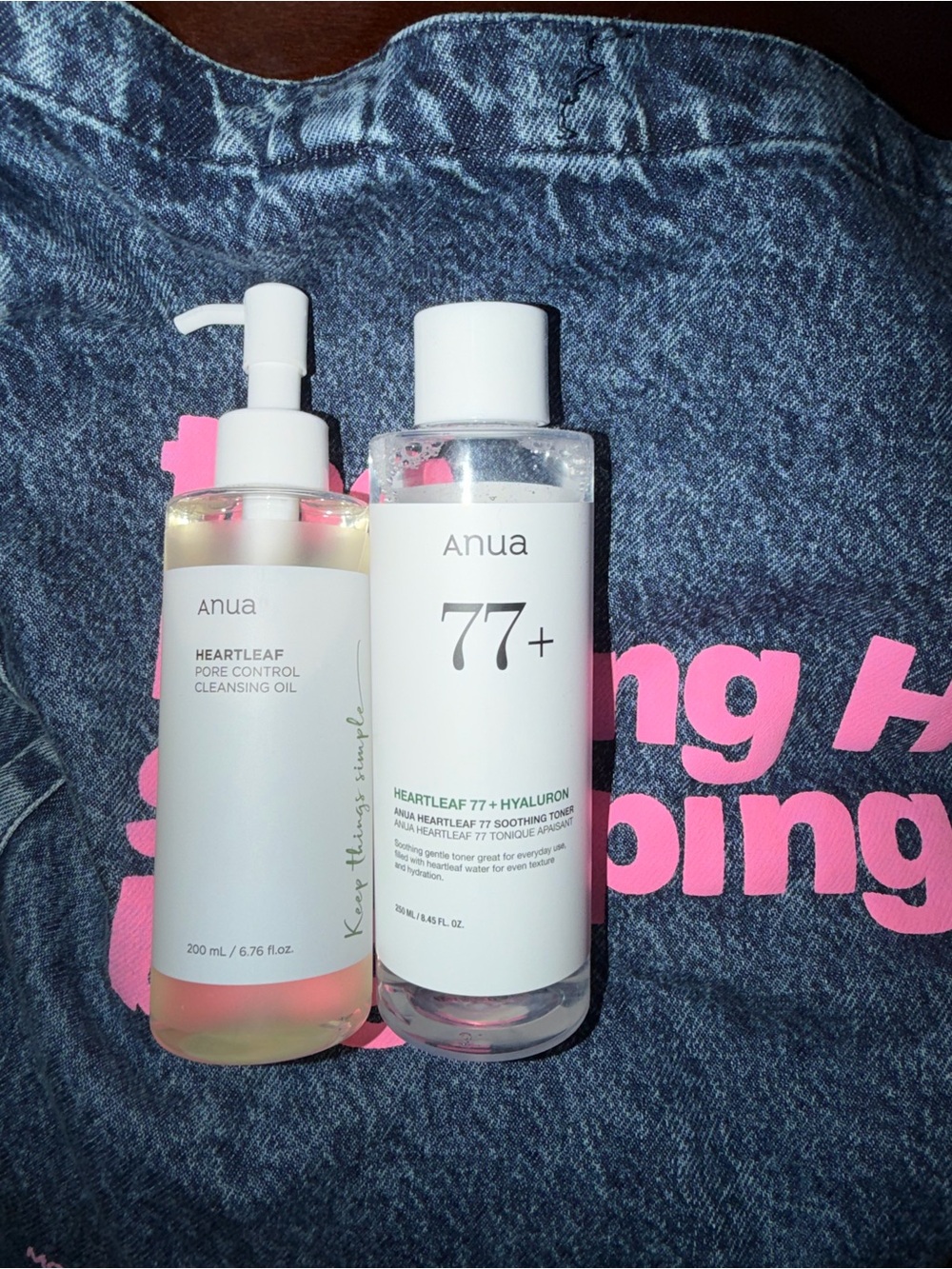 Heartleaf 77+ Hyaluron Soothing Toner & Pore Control Cleansing Oil - White